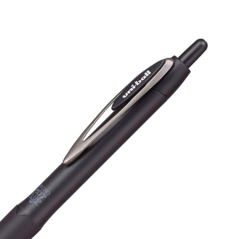 uniball 207 Plus+ Retractable Gel Pen, Micro Point, 0.5mm, Black Ink, Dozen (70606)