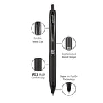 uniball 207 Plus+ Retractable Gel Pen, Micro Point, 0.5mm, Black Ink, Dozen (70606)