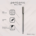 TOPS PENTONIC Ballpoint Pen, Medium Point, 1.0mm, Black Ink, 25 Pack (PEN12128)