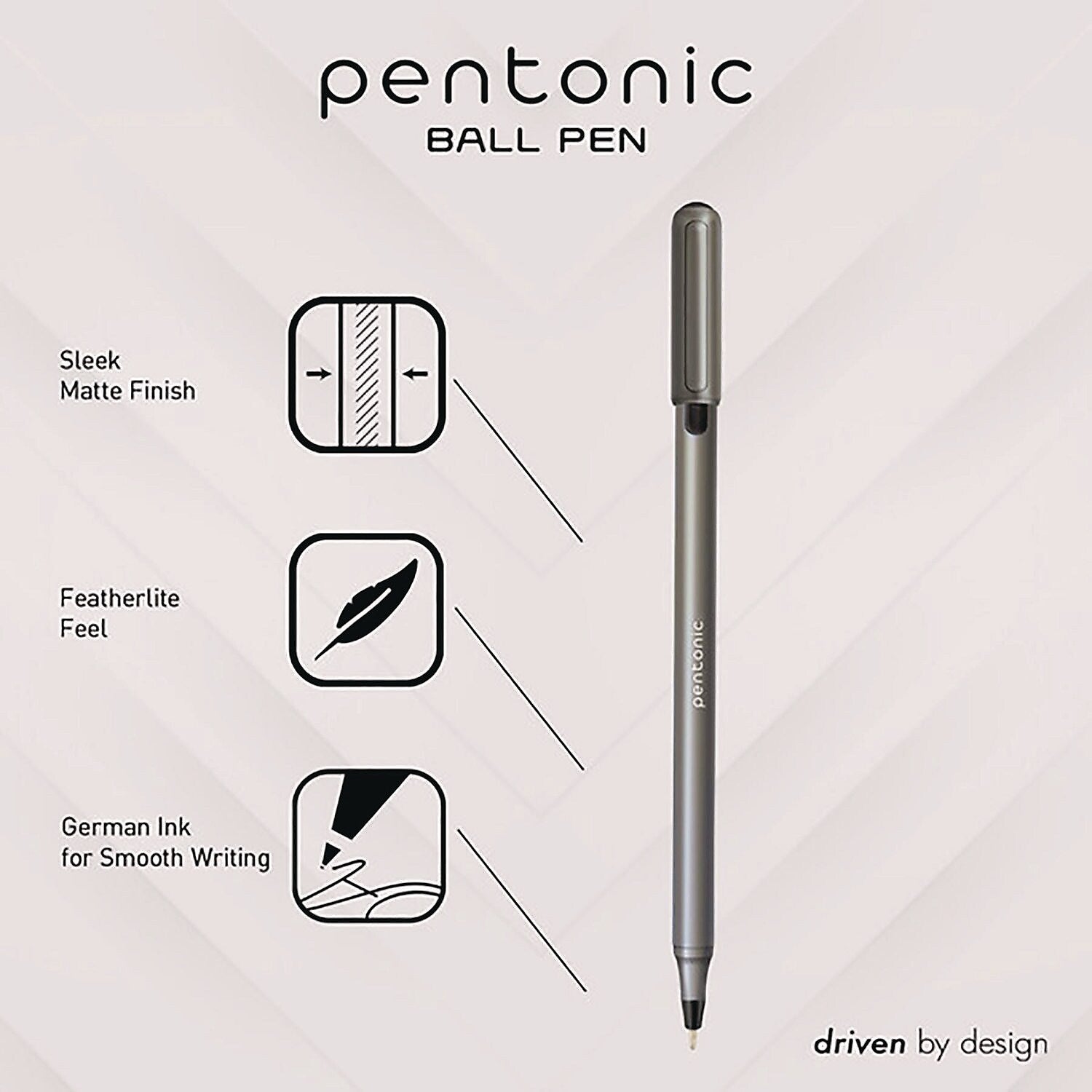 TOPS PENTONIC Ballpoint Pen, Medium Point, 1.0mm, Assorted Ink, 25 Pack (PEN12127)