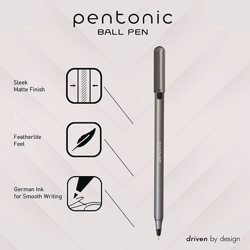 TOPS PENTONIC Ballpoint Pen, Medium Point, 1.0mm, Assorted Ink, 25 Pack (PEN12127)