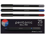 TOPS PENTONIC Ballpoint Pen, Fine Point, 0.7mm, Assorted Ink, 25 Pack (PEN12126)