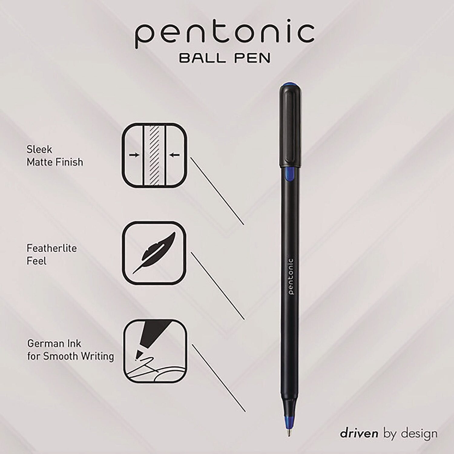 TOPS PENTONIC Ballpoint Pen, Fine Point, 0.7mm, Assorted Ink, 25 Pack (PEN12126)