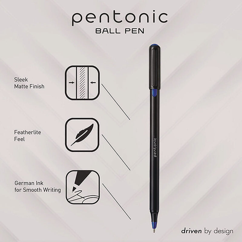 TOPS PENTONIC Ballpoint Pen, Fine Point, 0.7mm, Assorted Ink, 25 Pack (PEN12126)