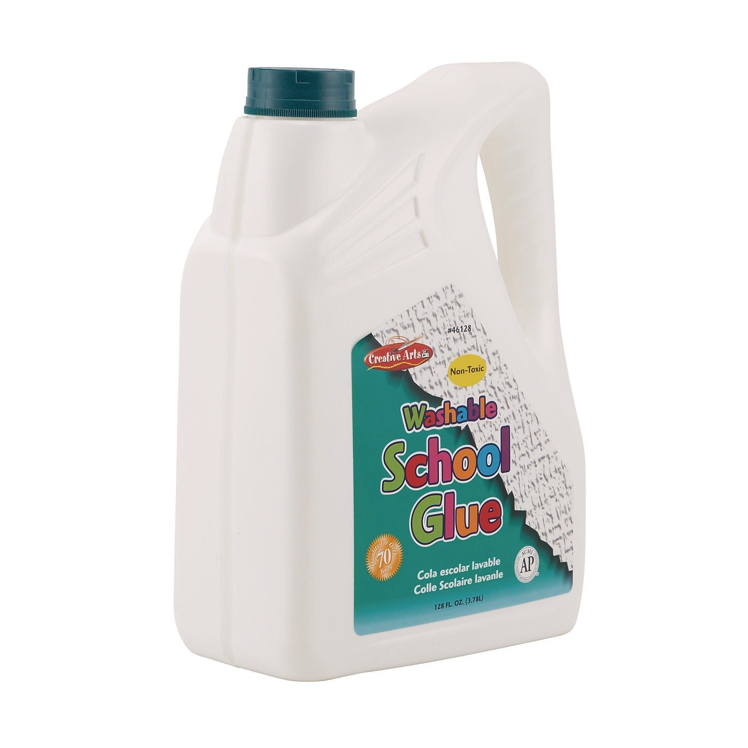 Creative Arts Washable Removable Liquid School Glue, 1 Gallon, Clear (46128)