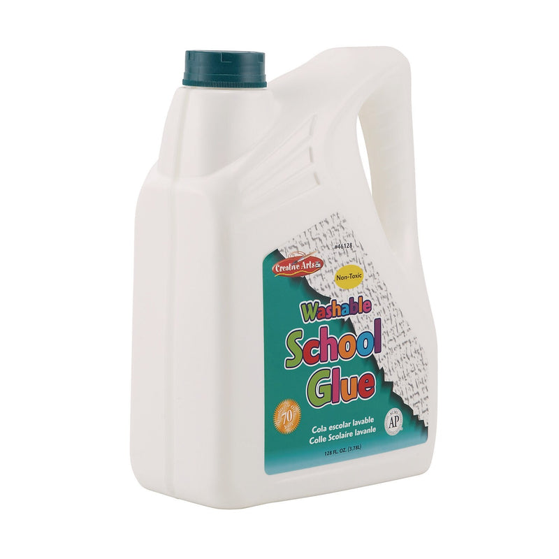 Creative Arts Washable Removable Liquid School Glue, 1 Gallon, Clear (46128)