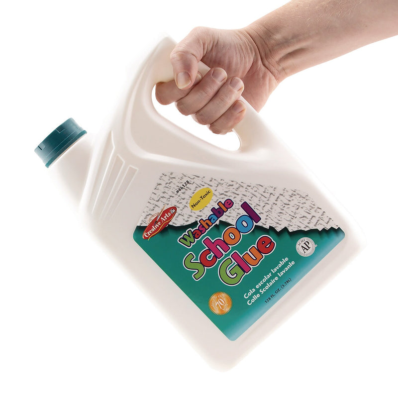 Creative Arts Washable Removable Liquid School Glue, 1 Gallon, Clear (46128)