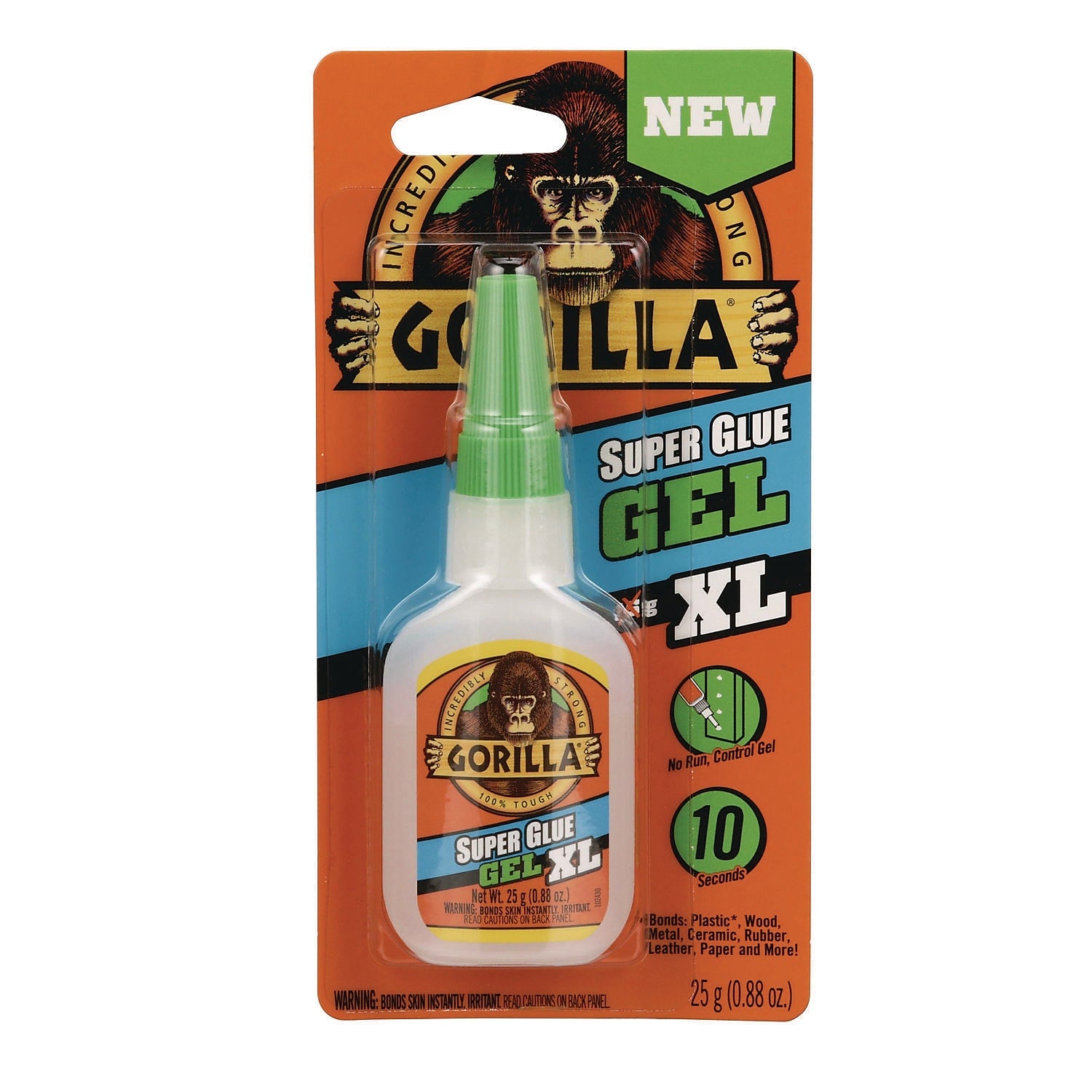 Gorilla Super Glue Gel, 0.88 oz., Clear (102433)
