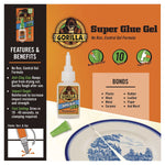 Gorilla Super Glue Gel, 0.88 oz., Clear (102433)