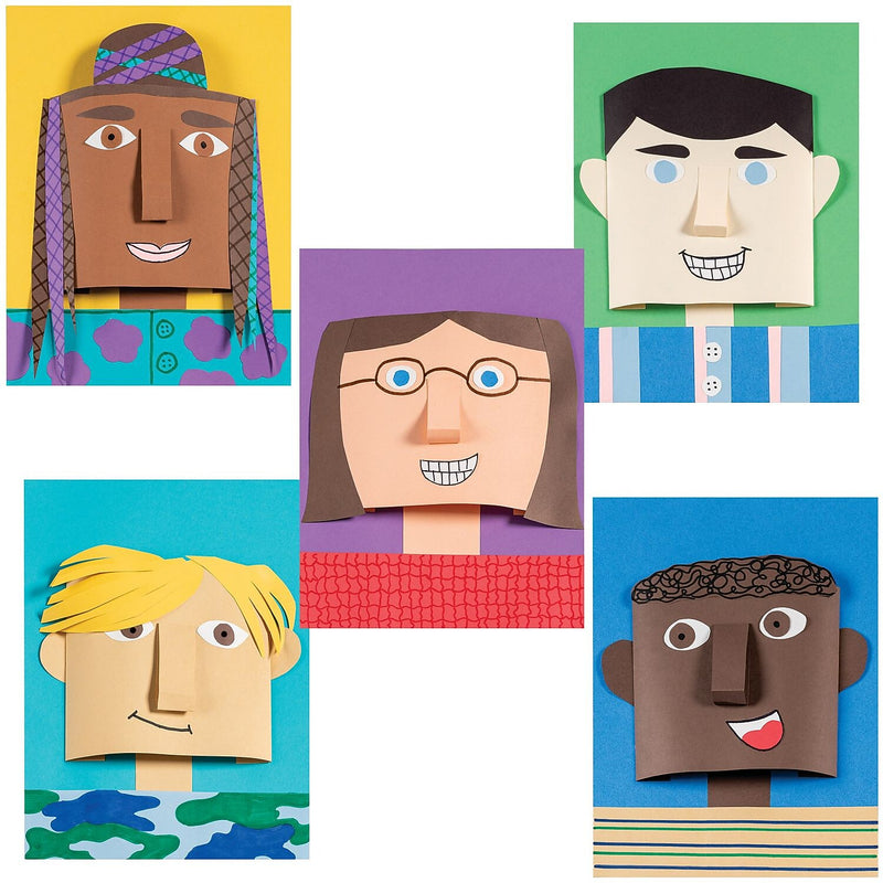 Pacon Tru-Ray 12" x 18" Construction Paper, Assorted Skin Tone Colors, 50 Sheets/Pack (P102950)