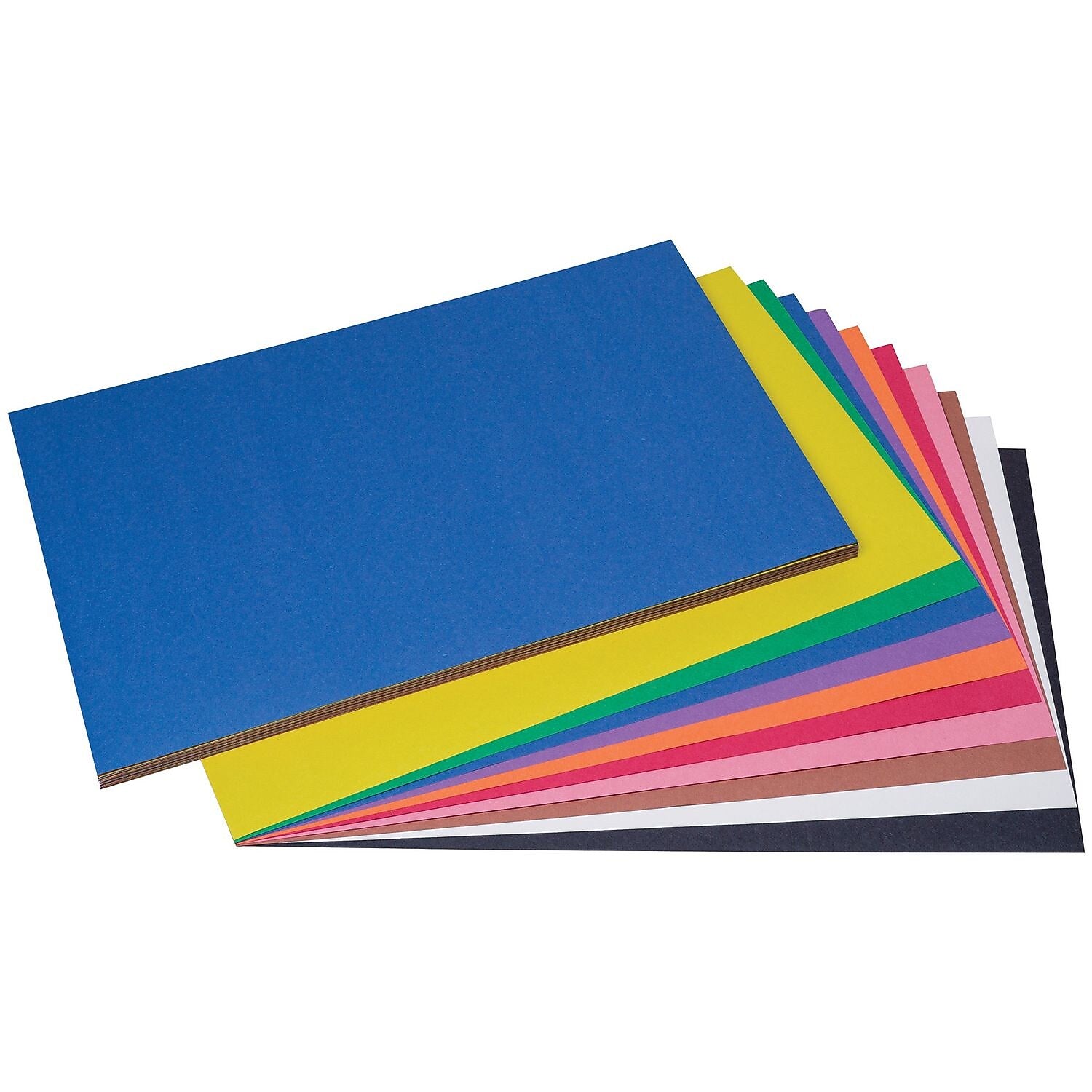 Prang SunWorks 12" x 18" Construction Paper, Assorted Colors, 50 Sheets/Pack, 25 Packs/Carton (P6507)