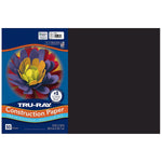 Pacon Tru-Ray 12" x 18" Construction Paper, Black, 50 Sheets/Pack, 25 Packs/Carton (P103058)