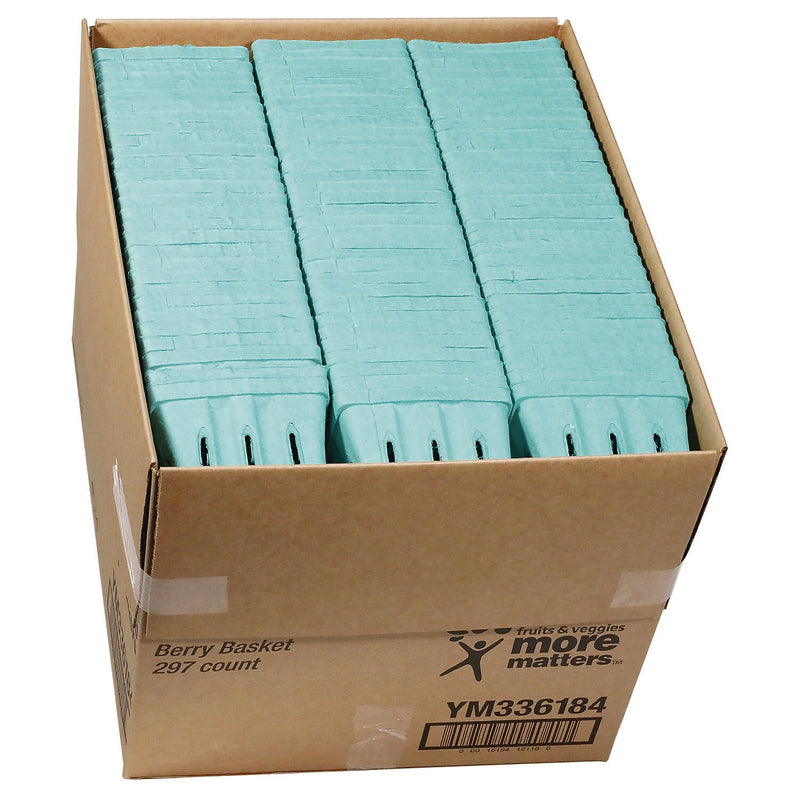 Pactiv Evergreen Berigard 32 oz. Paper Berry Basket, Square, Green, 297/Carton (PCTYM336184)
