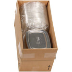 Pactiv Evergreen Classic 46 oz. Aluminum Carry-Out Container with PET Dome Lid, Oval, Silver/Clear, 50/Carton (Y6710PET)