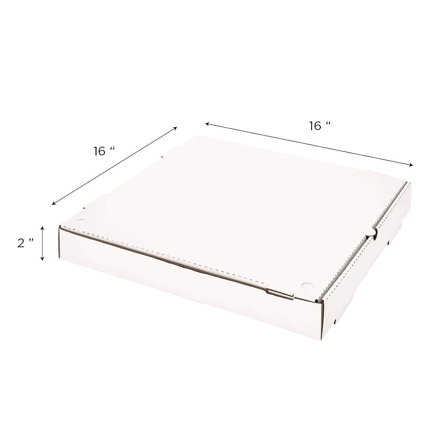 Karat Home Pizza Boxes, 16" x 16" x 1.97", 50/Carton (FP-PBF16W)