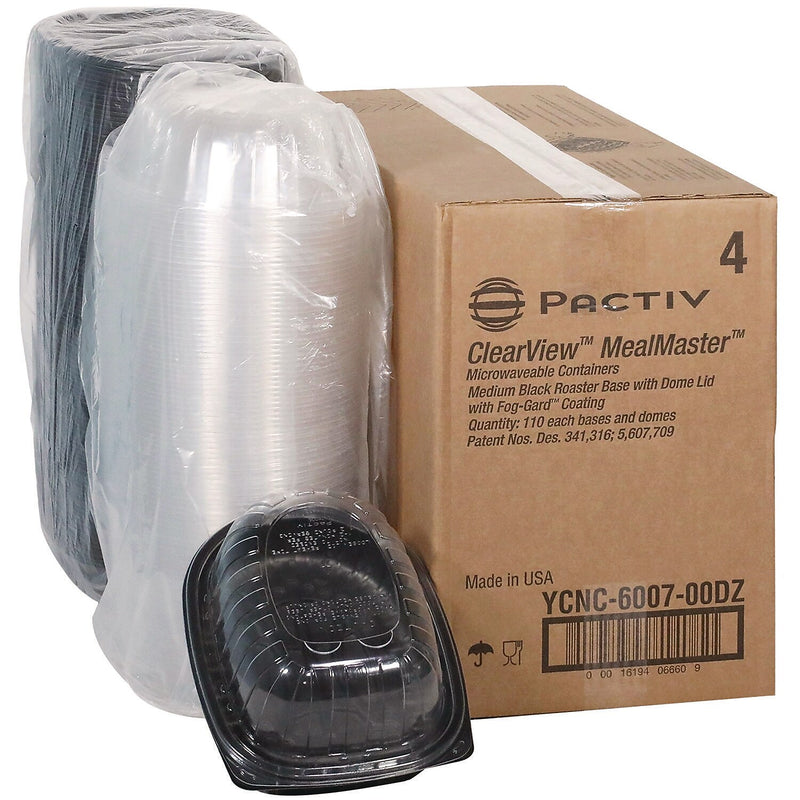Pactiv MealMaster Chicken Roaster Container, Black, 110/Carton (PAC YCNC600700DZ)