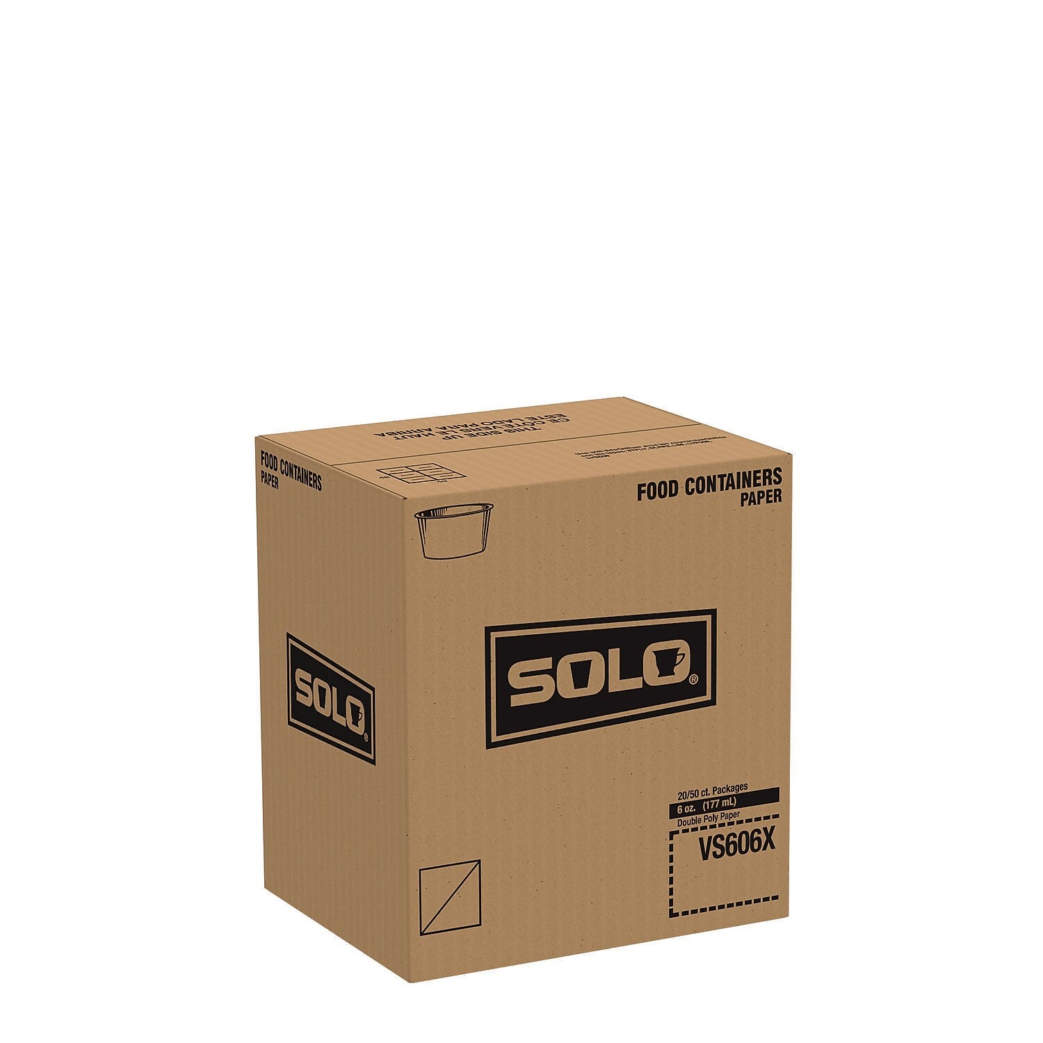 SOLO Food Container, 6 oz., 1,000/Carton (VS606X-02050)