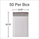 6" x 9" Self-Sealing Bubble Mailer, #0, White, 25/Pack (QUA95007)
