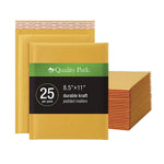 8.25" x 11" Self-Sealing Bubble Mailer, Brown Kraft, 25/Pack (QUA85759)