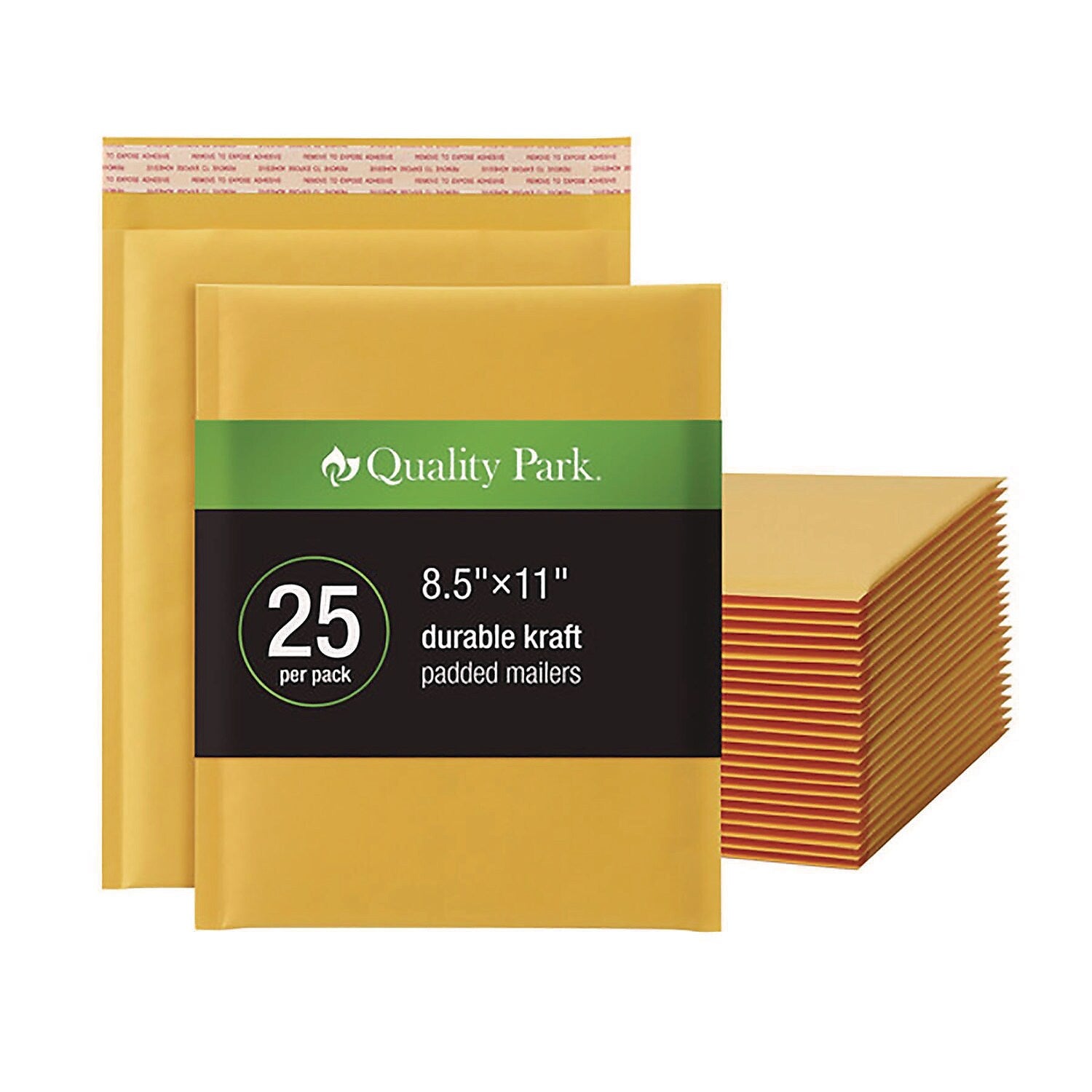 8.25" x 11" Self-Sealing Bubble Mailer, Brown Kraft, 25/Pack (QUA85759)