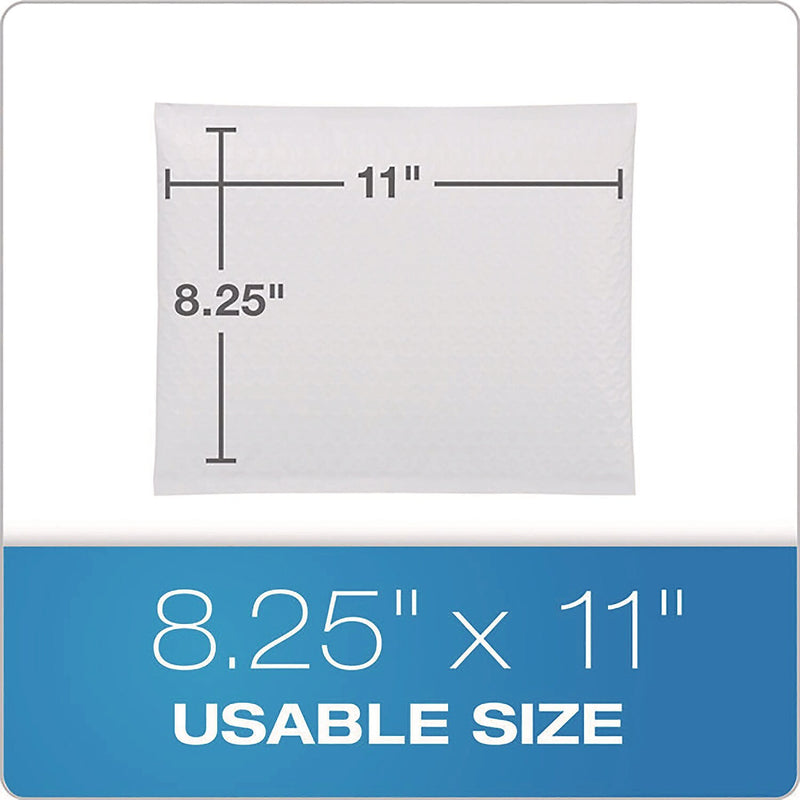 8.25" x 11" Self-Sealing Bubble Mailer, #2, White, 25/Pack (QUA95009)