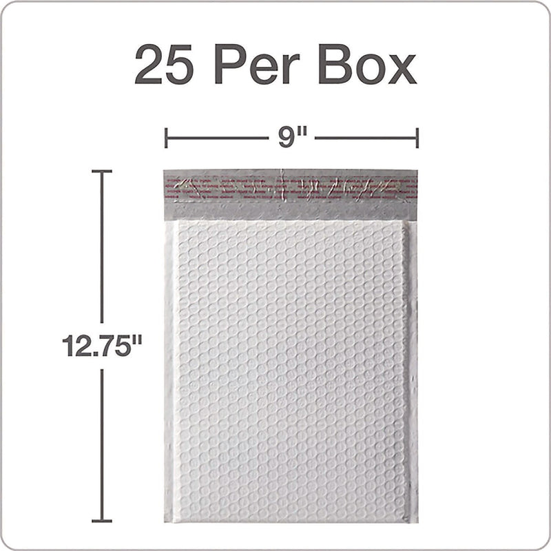 8.25" x 11" Self-Sealing Bubble Mailer, #2, White, 25/Pack (QUA95009)