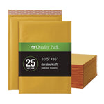 10.5" x 15" Self-Sealing Bubble Mailer, Brown Kraft, 25/Pack (QUA85763)