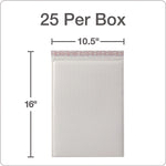 10.5" x 15" Self-Sealing Bubble Mailer, #5, White, 25/Pack (QUA95011)