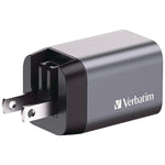 Verbatim GaN USB-A/USB-C Wall Charger, 35W, Black/Gray (32200)