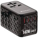 Verbatim 140W USB-A/USB-C Universal Travel Adapter, Black (32125)