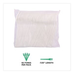 Eco-Products Plantware CPLA Forks, Medium-Weight, White, 1,000/Carton (EP-S017)