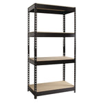 Alera 3800 Series 4-Shelf Steel Shelving Unit, 60" x 30" x 16", Black (26109)
