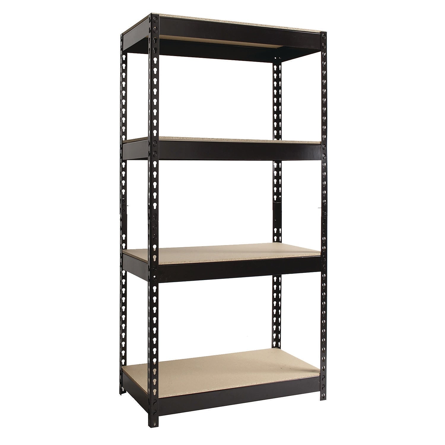 Alera 3800 Series 4-Shelf Steel Shelving Unit, 60" x 30" x 16", Black (26109)
