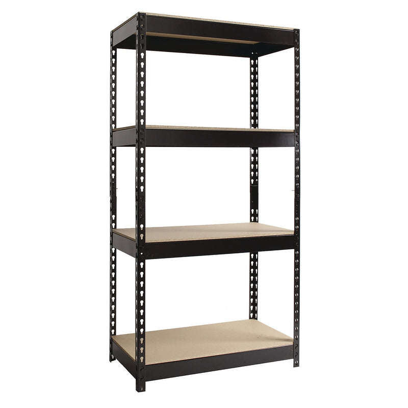 Alera 3800 Series 4-Shelf Steel Shelving Unit, 60" x 30" x 16", Black (26109)