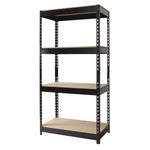 Alera 3800 Series 4-Shelf Steel Shelving Unit, 60" x 30" x 16", Black (26109)