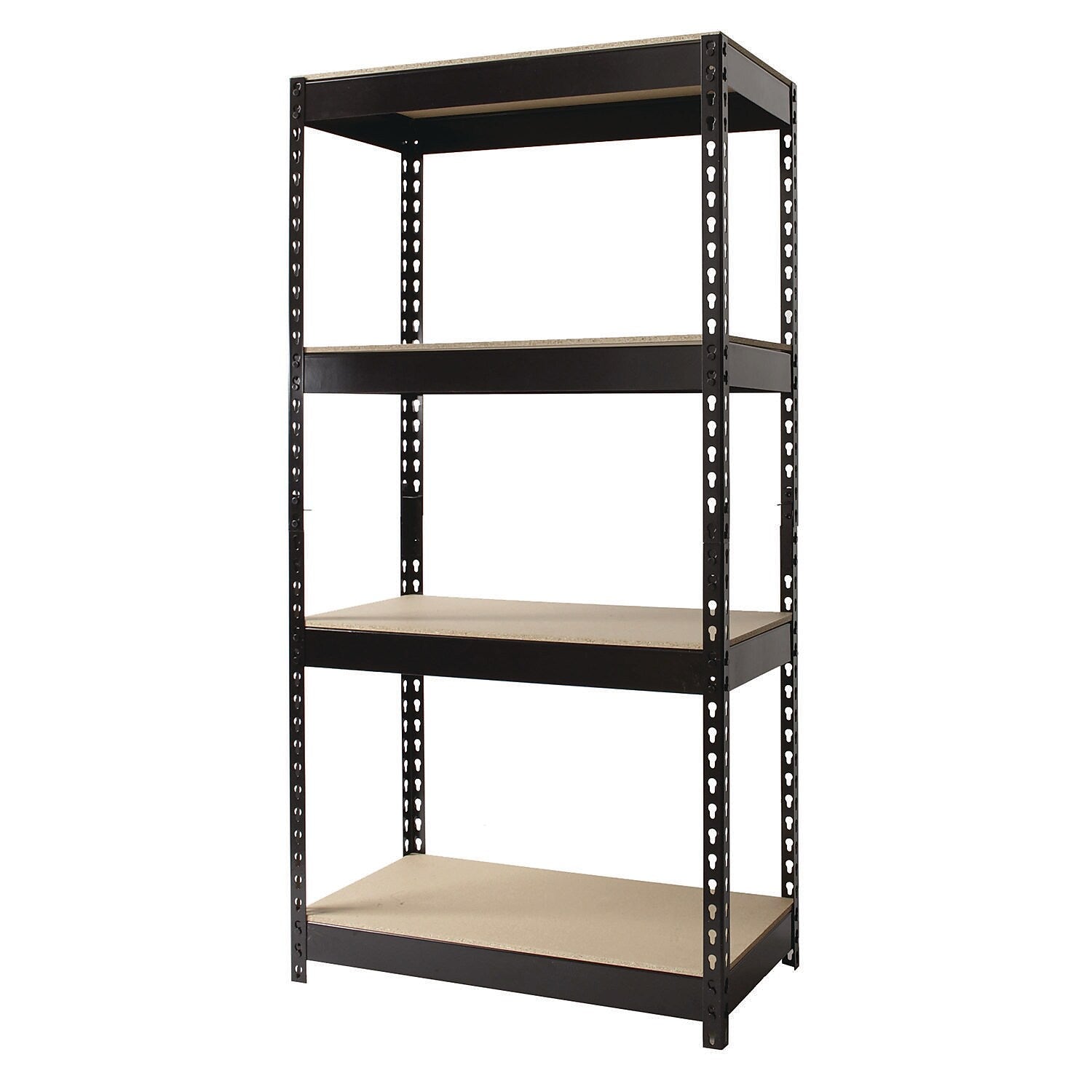 Alera 3800 Series 4-Shelf Steel Shelving Unit, 60" x 30" x 16", Black (26109)