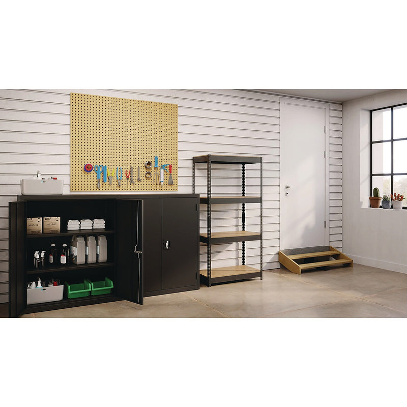 Alera 3800 Series 4-Shelf Steel Shelving Unit, 60" x 30" x 16", Black (26109)