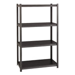 Alera 3200 Series 4-Shelf Steel Shelving Unit, 60" x 36" x 18", Black/Gun Metal Gray (26112)