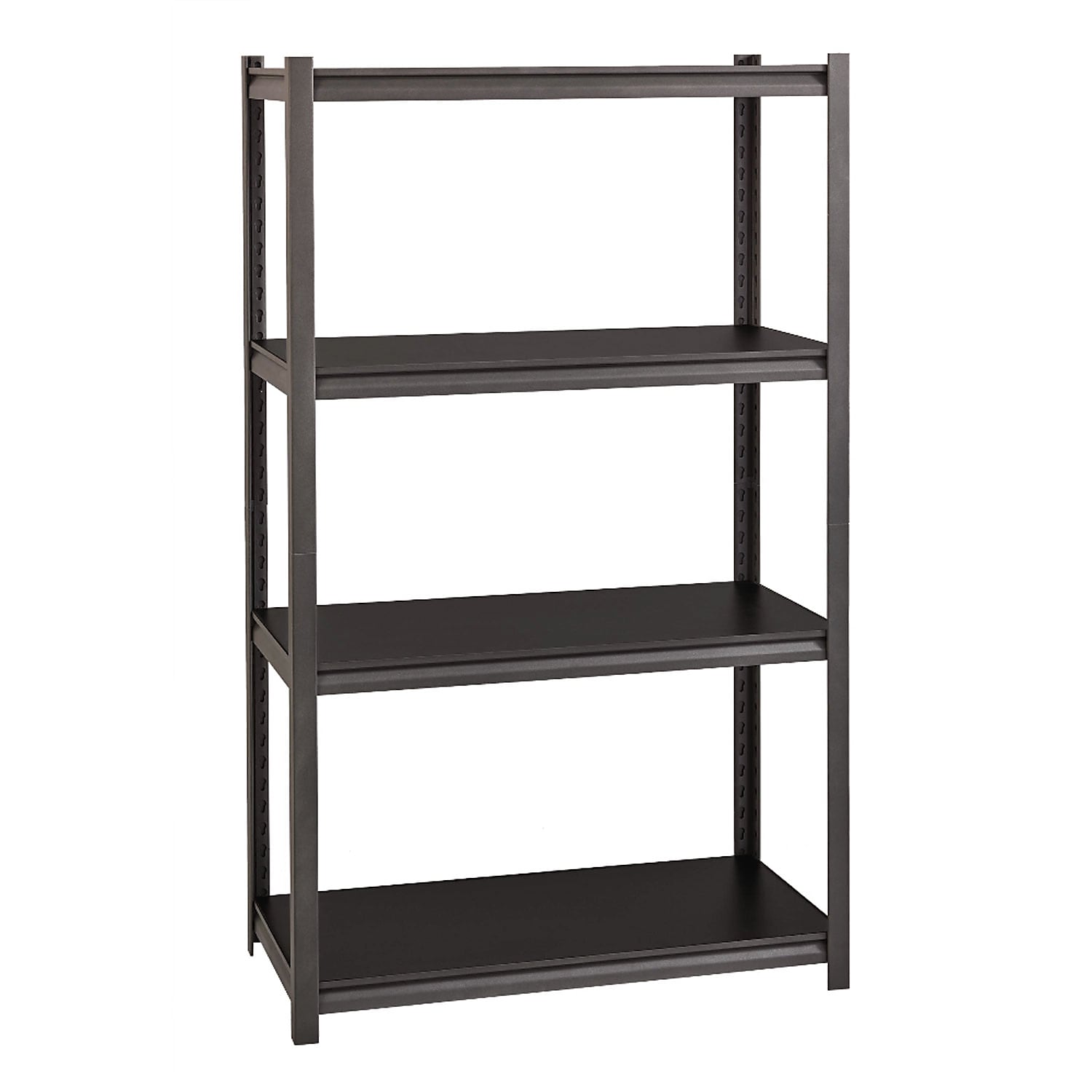 Alera 3200 Series 4-Shelf Steel Shelving Unit, 60" x 36" x 18", Black/Gun Metal Gray (26112)