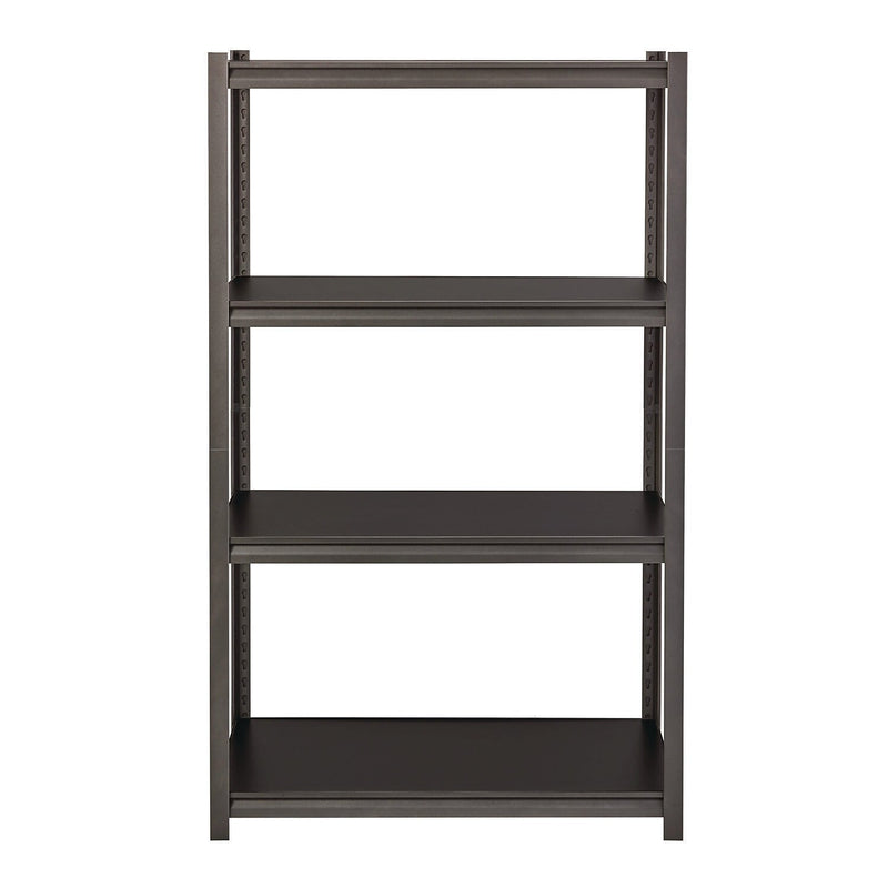 Alera 3200 Series 4-Shelf Steel Shelving Unit, 60" x 36" x 18", Black/Gun Metal Gray (26112)