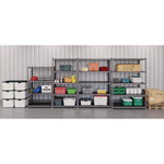 Alera 3200 Series 4-Shelf Steel Shelving Unit, 60" x 36" x 18", Black/Gun Metal Gray (26112)