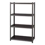 Alera 3200 Series 4-Shelf Steel Shelving Unit, 60" x 36" x 18", Black/Gun Metal Gray (26112)