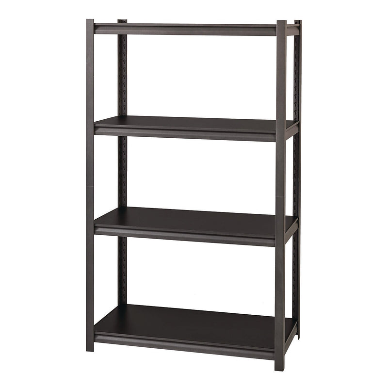 Alera 3200 Series 4-Shelf Steel Shelving Unit, 60" x 36" x 18", Black/Gun Metal Gray (26112)