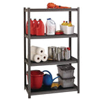 Alera 3200 Series 4-Shelf Steel Shelving Unit, 60" x 36" x 18", Black/Gun Metal Gray (26112)