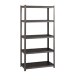 Alera 3200 Series 5-Shelf Steel Shelving Unit with Laminate Shelves, 72" x 36" x 18", Black (26113)