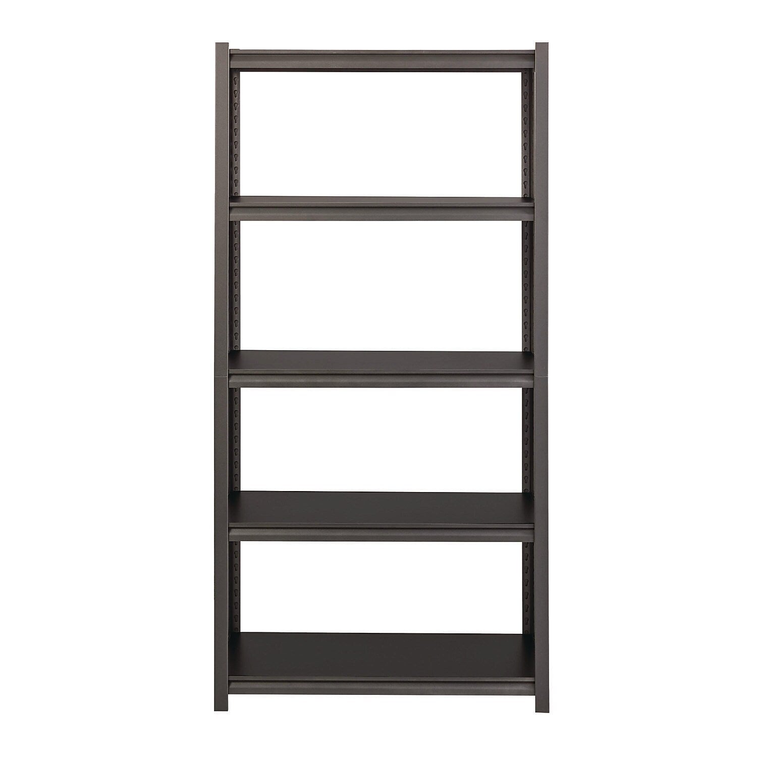 Alera 3200 Series 5-Shelf Steel Shelving Unit with Laminate Shelves, 72" x 36" x 18", Black (26113)