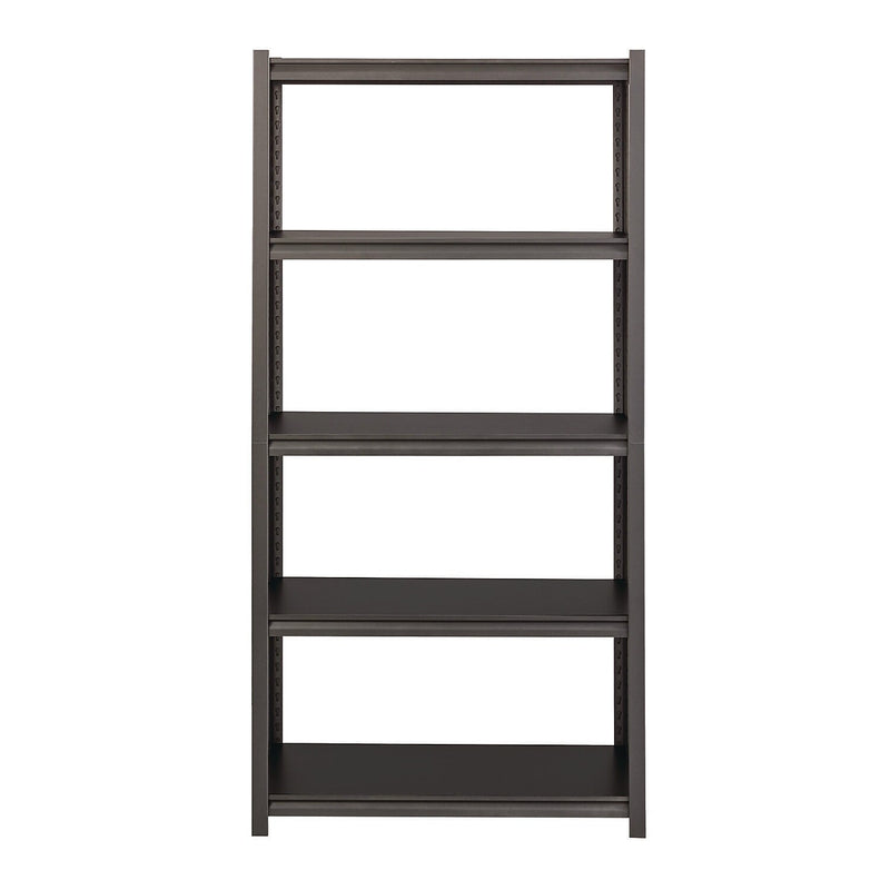Alera 3200 Series 5-Shelf Steel Shelving Unit with Laminate Shelves, 72" x 36" x 18", Black (26113)