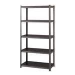 Alera 3200 Series 5-Shelf Steel Shelving Unit with Laminate Shelves, 72" x 36" x 18", Black (26113)