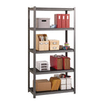 Alera 3200 Series 5-Shelf Steel Shelving Unit with Laminate Shelves, 72" x 36" x 18", Black (26113)