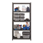 Alera 3200 Series 5-Shelf Steel Shelving Unit with Laminate Shelves, 72" x 36" x 18", Black (26113)